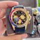 High Quality Copy Rolex Daytona Rainbow Bezel Rubber Strap Watch 40mm (6)_th.jpg